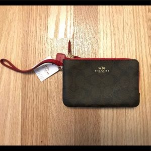 NWT Coach Double Zip Wristlet